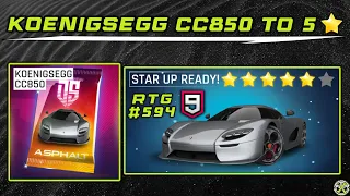 Asphalt 9 | Koenigsegg CC850 to 5 STARS | RTG #594