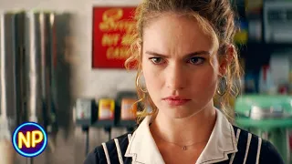 Suspicious Diner Scene | Lily James | Baby Driver