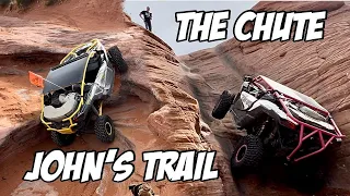 HITTING THE CHUTE AND JOHNS TRAIL at Sand hollow in Utah | Can Am X3 | Steep Climbs and Sends