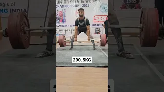 Mannu Choudhary Last Attempt 290.5KG in #national #powerlifiting #deadlift #mannulifts