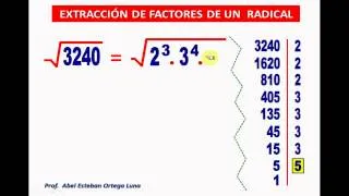 EXTRACCIÓN DE FACTORES DE UN RADICAL (2)