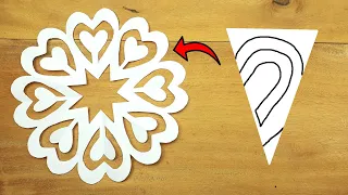 Paper Cutting Snowflake For Christmas | DIY Paper Christmas Decorations | Easy Paper Crafts