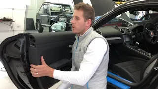 New Porsche Cayman 2020 GT4 Door Cart and Mirror Removal