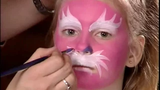 Мастер класс аквагрим розовый котенок. Face painting (faceart) Pink Cat.