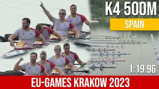 K4 Men 500m Final A EU-GAMES krakow 2023 | SPAIN CHAMPION | WAYKVlogs