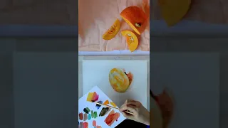 Рисую акварелью тыкву