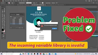 The incoming variable library is invalid. automated data illustrator error fixed in simple way.