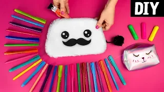 DIYS KAWAII 😻 3 Cute Back To School Pencil Cases 💜 DIY Necessaire