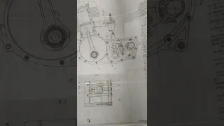 Исторические чертежи двигатель мотоцикла Иж к 11, Иж ш 11, Иж 64 м