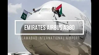 Emirates Airbus A380 first time in Pakistan | Air side