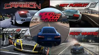 Audi R8 (Le Mans Quattro) Evolution in NFS Games