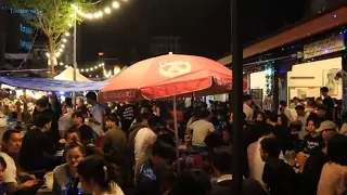 Nightlife in Vientiane, the capital of Laos