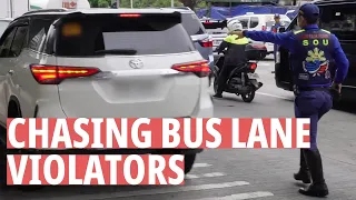 Chasing bus lane violators on EDSA