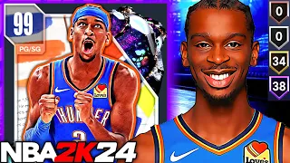 LEVEL 40 DARK MATTER SHAI GILGEOUS ALEXANDER GAMEPLAY! WHAT DO I SAY ABOUT SGA IN NBA 2K24 MyTEAM?