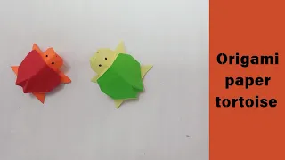 Easy origami paper tortoise / for kids / quick and easy paper craft