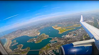 QUICK TAKEOFF FROM SAN DIEGO OVER MISSION BEACH AND SEAWORLD IN A DELTA EMBRAER E175 - W/ ATC AUDIO