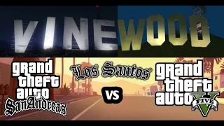 GTA SAN ANDREAS VS GTA V | LOS SANTOS COMPARISON #2