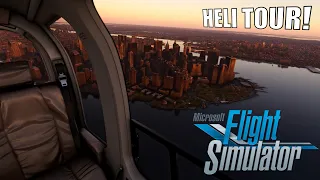 Manhattan Heli Tour At Sunset - Microsoft Flight Simulator 4k