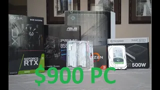 My Friends $900 PC Build (PC Build Time-lapse)