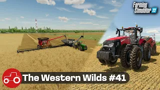 Harvesting Oats, Canola & Wheat, Baling Straw - The Western Wilds #41 FS22 Timelapse