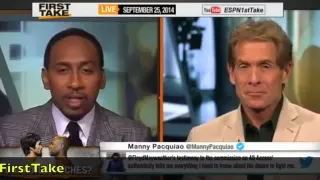 First Take   Floyd Mayweather Scared Of Manny Pacquiao !