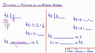 DIVISORES E MÚLTIPLOS DE UM NÚMERO NATURAL