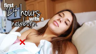 first 24 hours with a newborn | young mom vlog