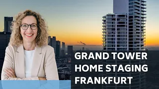 Grand Tower Frankfurt: Room Tour mit Home Staging - Drohnenvideos Frankfurter Skyline Sonnenaufgang