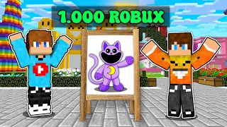 KTO LEPIEJ NARYSUJE CATNAPA WYGRYWA 1000 ROBUX na SmileLandia w Minecraft! | SmileSlow