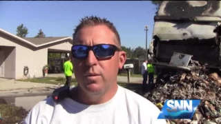 SNN: Garbage Truck Goes Up In Flames In Manatee County