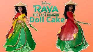 RAYA and the Last Dragon Doll Cake Tutorial | Princess Dress Cake