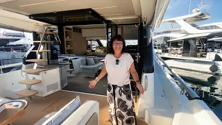 F4 - Visite à bord new génération FLINE Prestige Yachts - EURO VOILES RIVIERA PLAISANCE HD MARINE