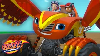 Blaze Transforms into a Falcon Monster Machine! w/ AJ | 60 Minutes | Blaze and the Monster Machines