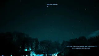 Space X Crew Dragon passage over Berloga at 9:40 PM on 05-30-2020