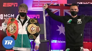 Naoya Inoue & Jason Moloney come face to face before Unified Title Fight | PRESS CONFERENCE FACEOFF