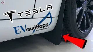 Tesla Model 3 Paint problem = Check out the solution: Ev Mud Flaps!