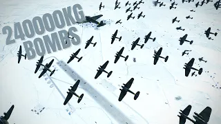 Active Airfield Bombed with 240000kg Bombs, Crashes & More! V129 | IL-2 Sturmovik Flight Sim Crashes