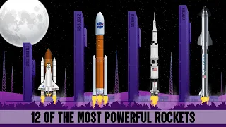 12 Most Powerful Rockets: Launches & Size Comparison | Animated Guide feat. Space Shuttle, Starship