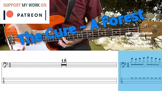 The Cure - A Forest (Bass cover with tabs)