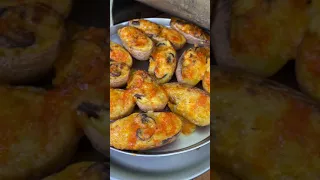 תפוחי אדמה מדורה מוקרמים בטאבון עם פטריות וצ'דר