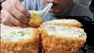 MUKBANG Cheese Pork Cutlet Eating Show Real sound ASMR
