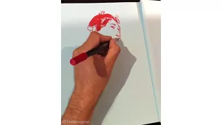 12 Different Portrait Drawings in Under 2 Minutes by Kim Jung Gi