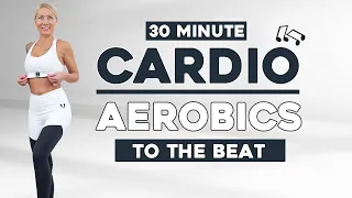 30 min CARDIO AEROBICS WORKOUT ♫ No Jumping No Squats Challenge Your Coordination