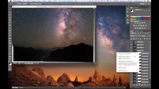 Landscape Astrophotography Noise Reduction with Image Stacking in Photoshop CC or CS6 Extended