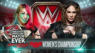 Asuka Vs Nia Jax Raw Women's Championship | WWE Backlash 2020