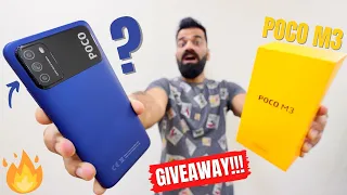 Poco M3 Unboxing & First Look - OP Smartphone??? Giveaway🔥🔥🔥