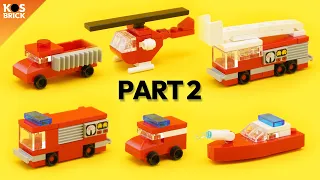 Lego Micro Fire Fighter & Fire Truck Mini Vehicles part 2 (Tutorial)