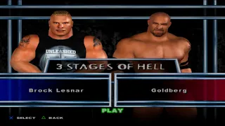 WWE SmackDown! Here Comes the Pain - Brock Lesnar VS Goldberg (3 STAGES OF HELL)