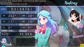 [osu!] ave;new feat. Sakura Saori - Cold Voice [Insane] and [Little's Insane] +HD,NC FC