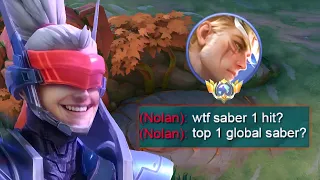 GOODBYE HIGH RANK NOLAN!! THIS GLOBAL SABER IS THE BEST COUNTER FOR NOLAN 2024